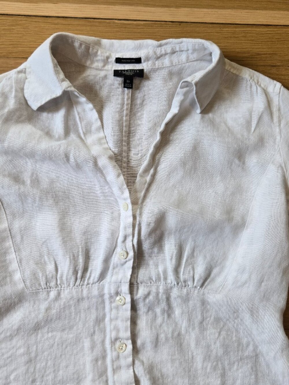 Talbots Linen Button Down - Picture 2 of 3